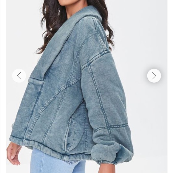 Jackets & Blazers - Jacket coat mineral wash blue womens